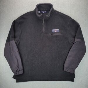 Vintage Polo Sport Ralph Lauren‎ Pullover Fleece 1/4 Zip Made In USA Mens XL